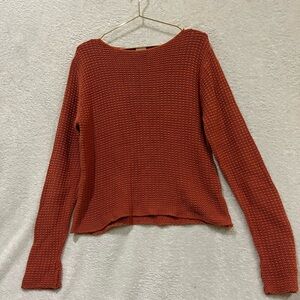 Whitefish Bay vintage orange knit sweater size medium made in USA